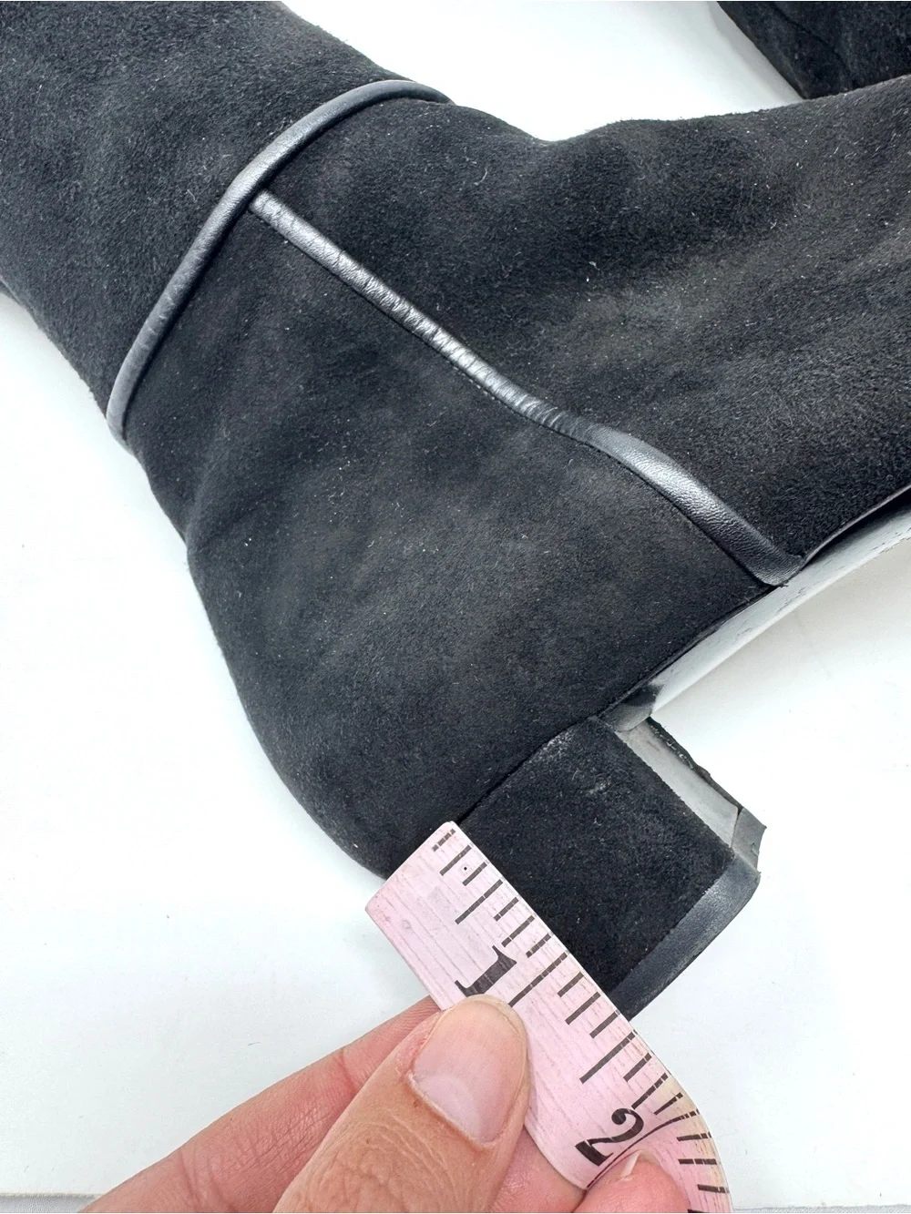 Gucci Black Suede Over-the-Knee Boots with Gold Logo Accent size 38